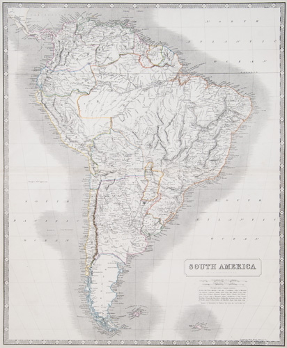 south america antique map 1849